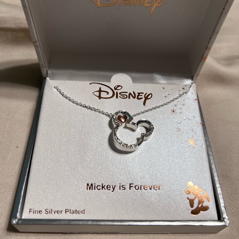 Mickey silver two toned necklace